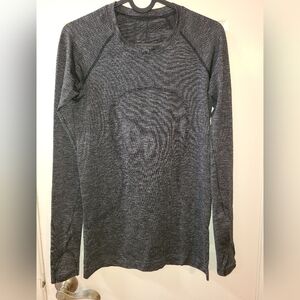 Gray Long Sleeve Athletic Top